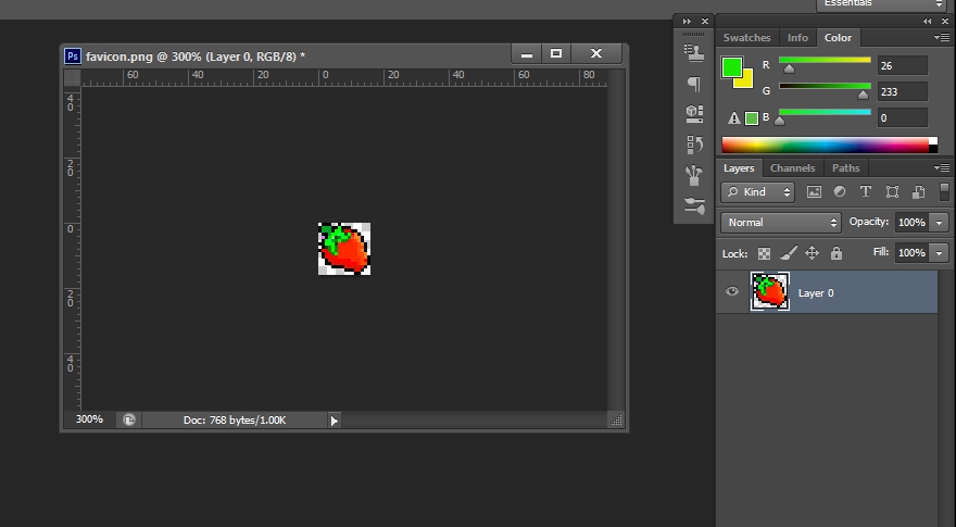 파비콘 포토샵으로 만들기