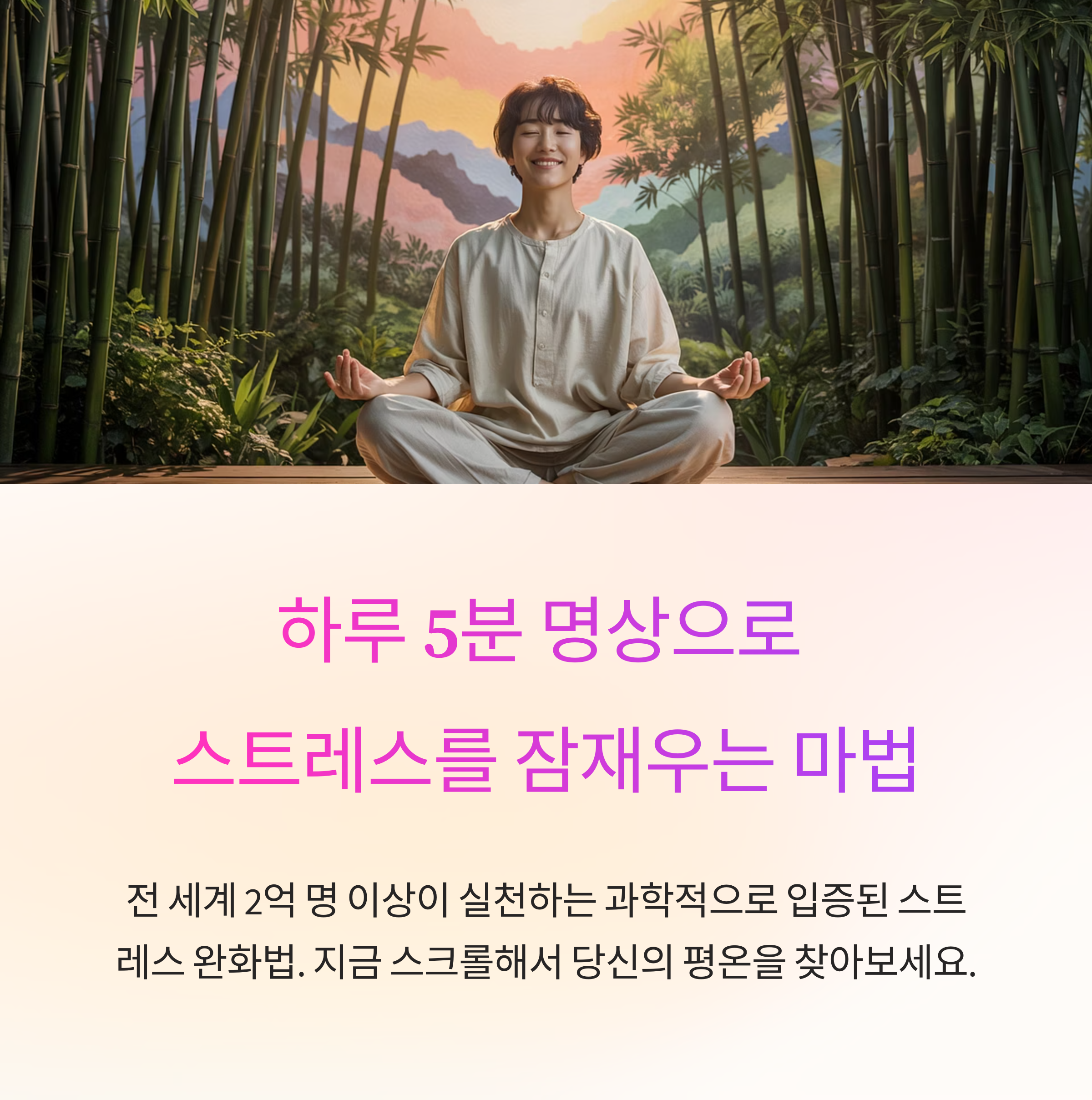 하루 5분 명상으로 스트레스를 잠재우는 마법