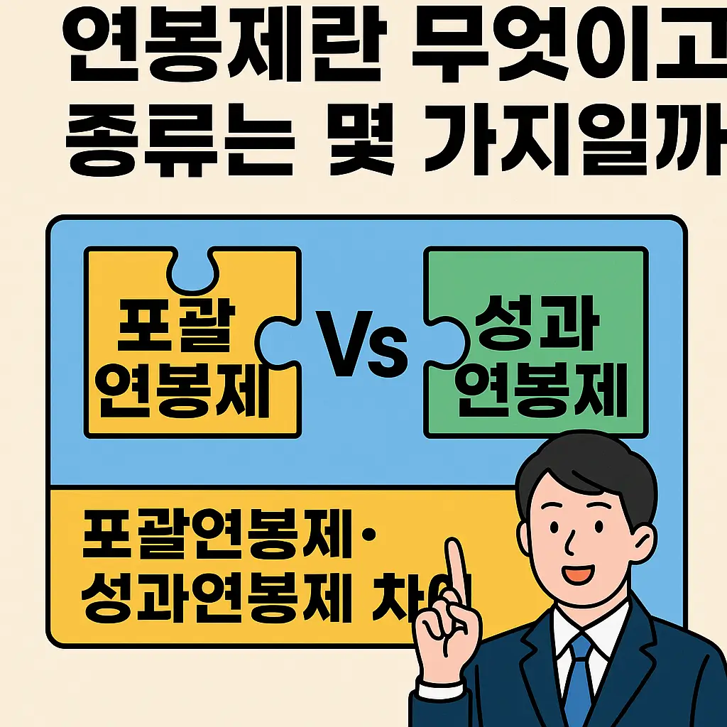 연봉제란 무엇이고 종류는 몇 가지일까?｜포괄연봉제·성과연봉제 차이