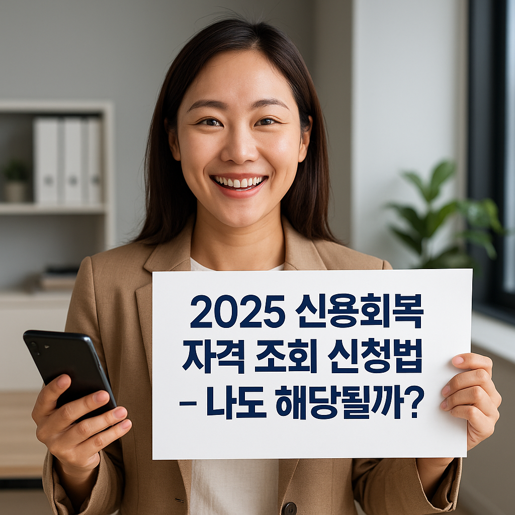 2025 신용회복 자격 조회 신청방법 -나도 해당될까?