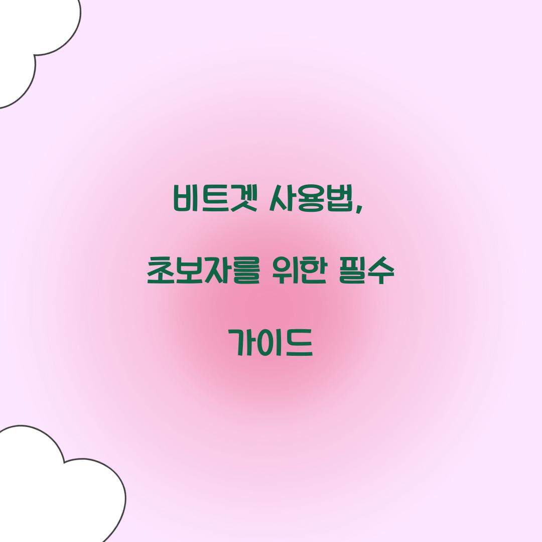 비트겟 사용법