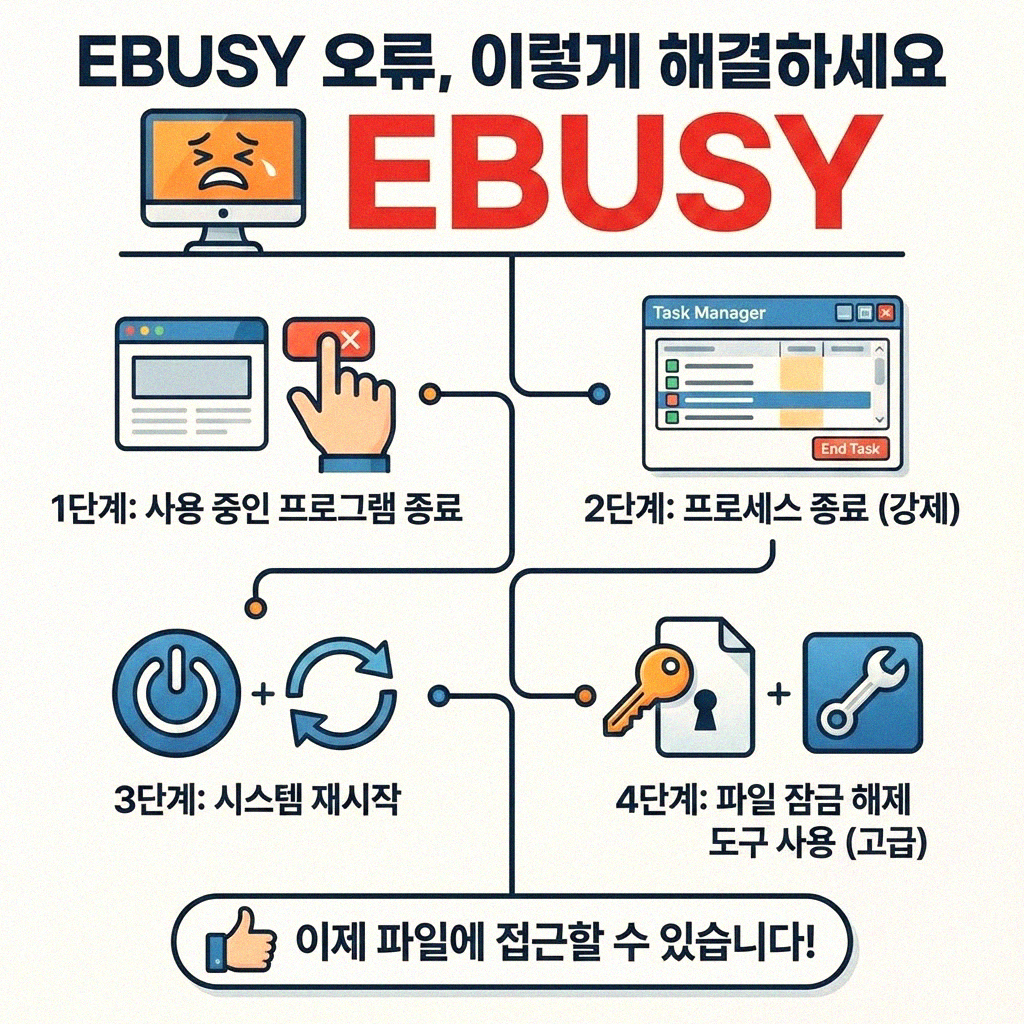 Node.js fs.rename 에서 멈칫 EBUSY 오류 해결했어요
