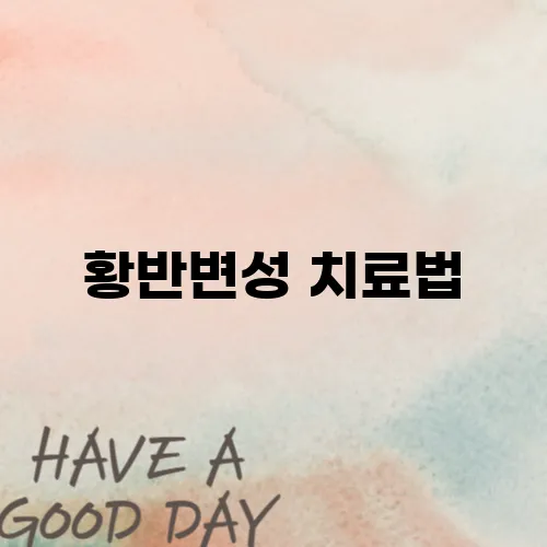 황반변성 치료법