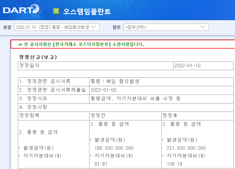 오스템임플란트 자금 횡령