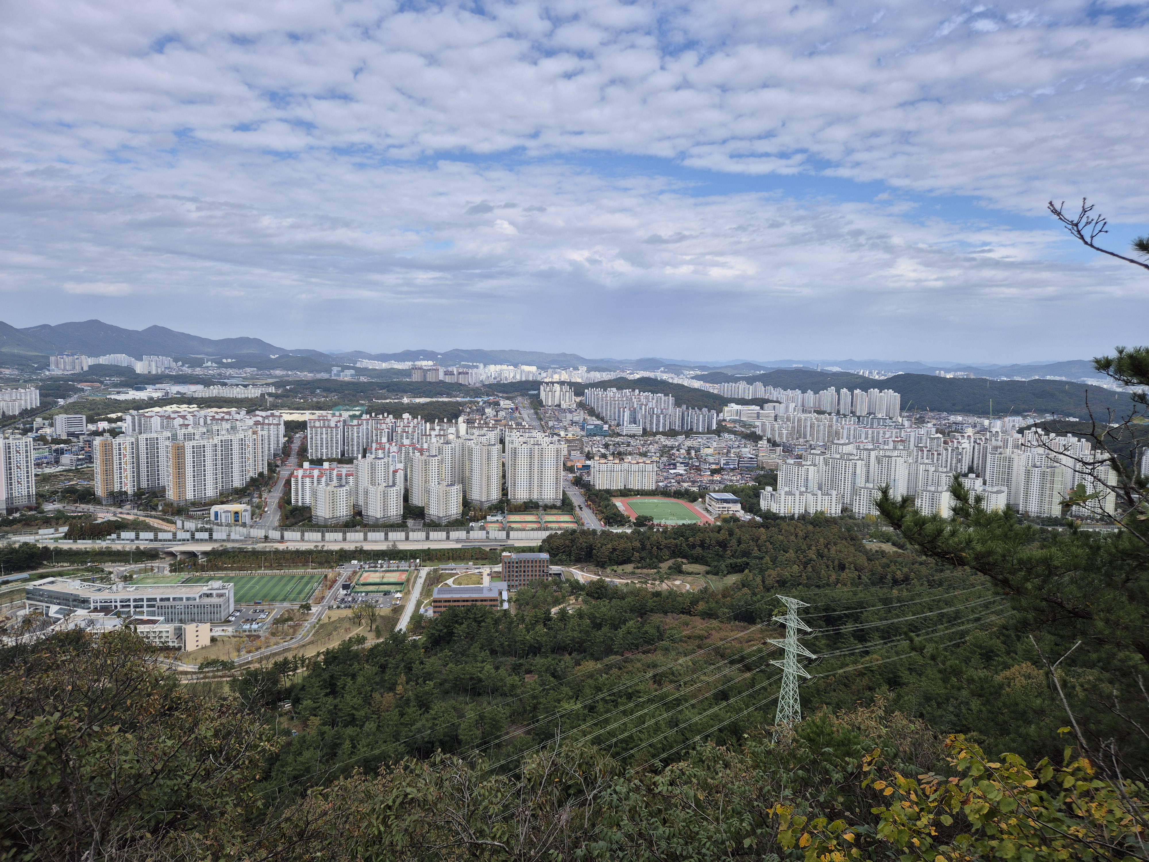 구봉산 구봉정 정상에서 바라본 관저동