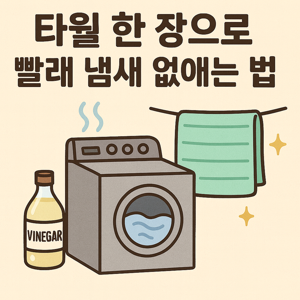 타월 한 장으로 빨래 냄새 없애는 방법