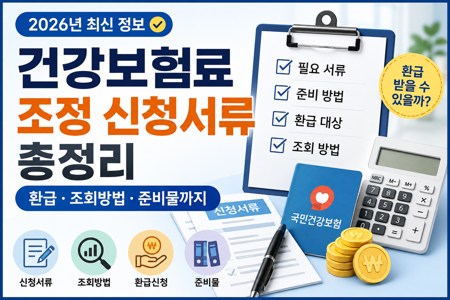 건강보험료 조정 신청서류 총정리|환급·조회방법·준비물까지 2026