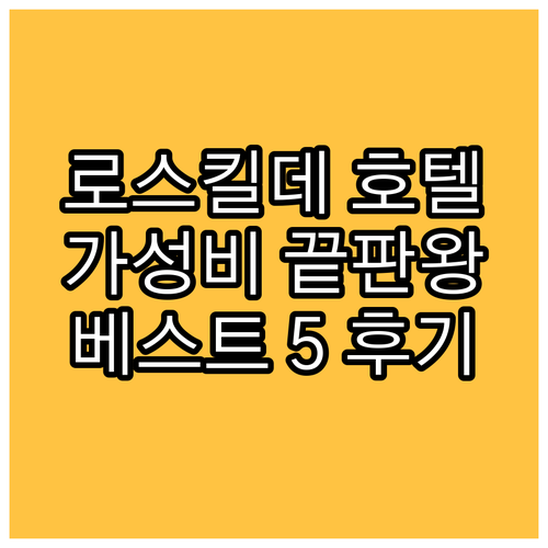 가성비와 편리함 모두 잡은 로스킬데 