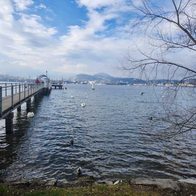 스위스 루체른 호수 Verkehshaus Lido 선착장