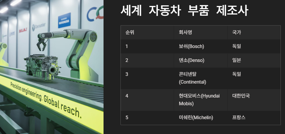 셰계 자동차 부품 제조사