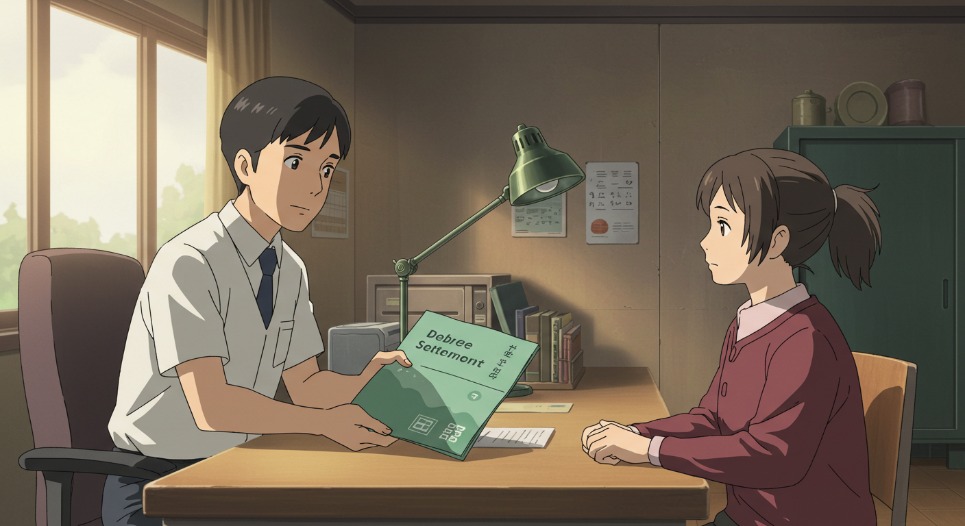 정부 직원이 채무조정 제도를 안내하는 장면