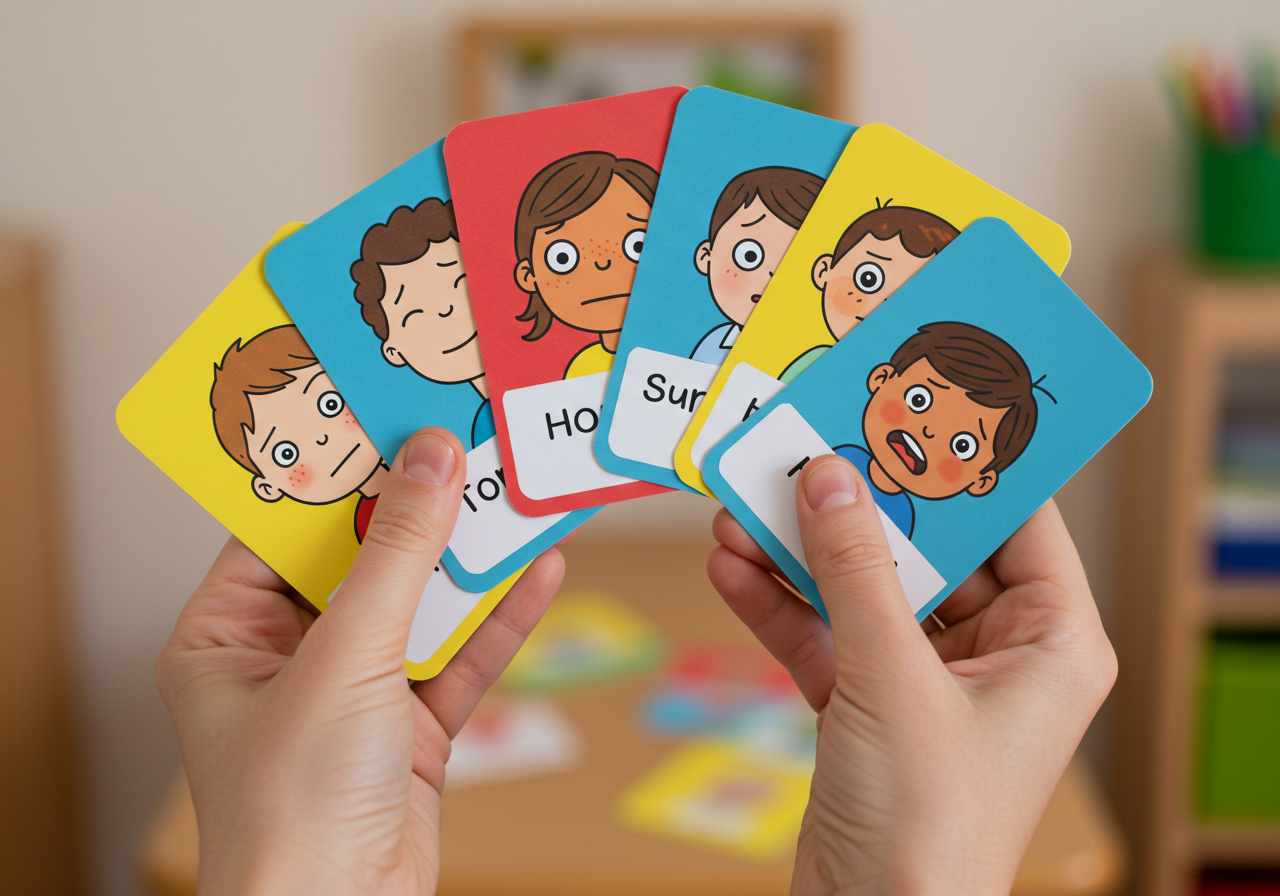 아이 연령에 맞는 마음카드 고르기 기준을 보여주는 사진