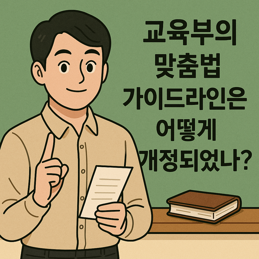 교육부의 맞춤법 가이드라인은 어떻게 개정되었나?