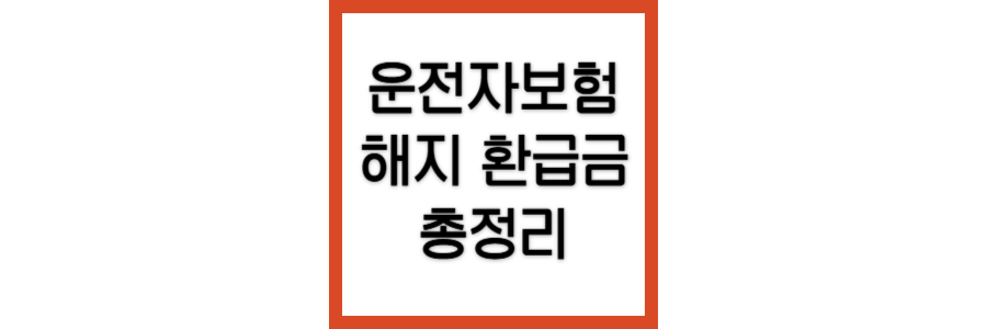 운전자보험-해지환급금-총정리