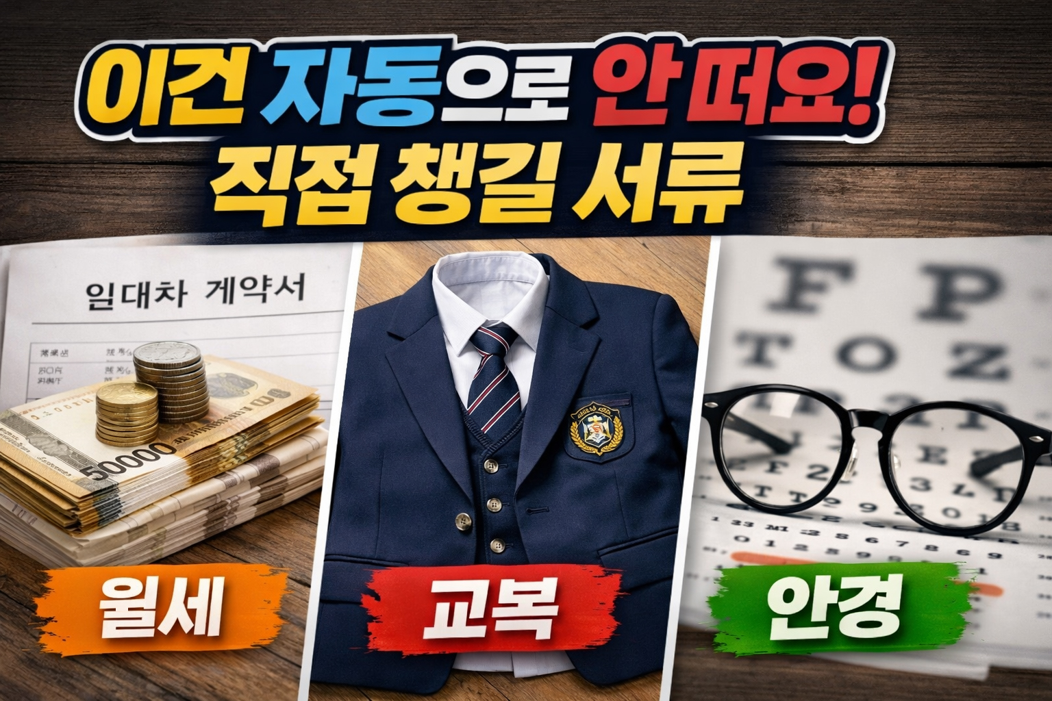 연말정산 누락 주의, 자동으로 안 뜨는 월세 교복비 안경 증빙 서류 썸네일 이미지