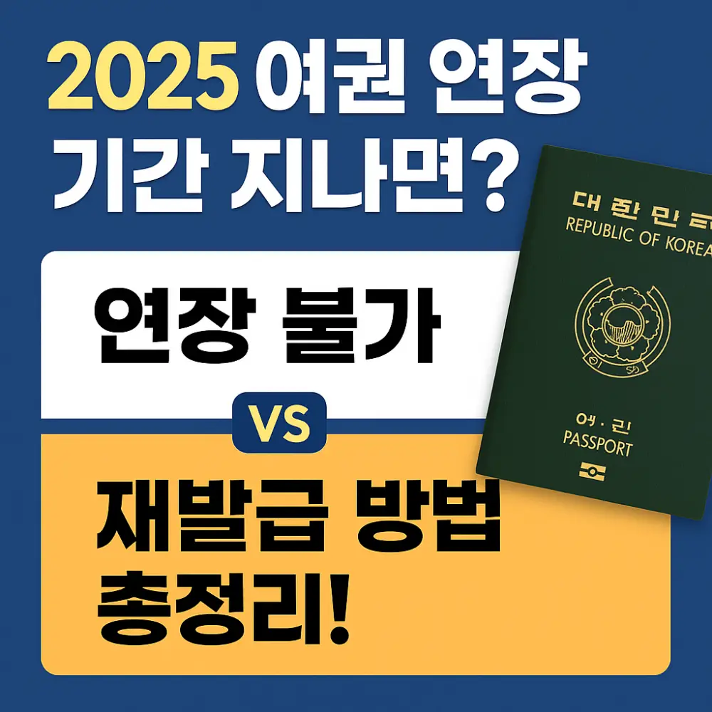 여권 연장 기간 지나면 재발급 썸네일