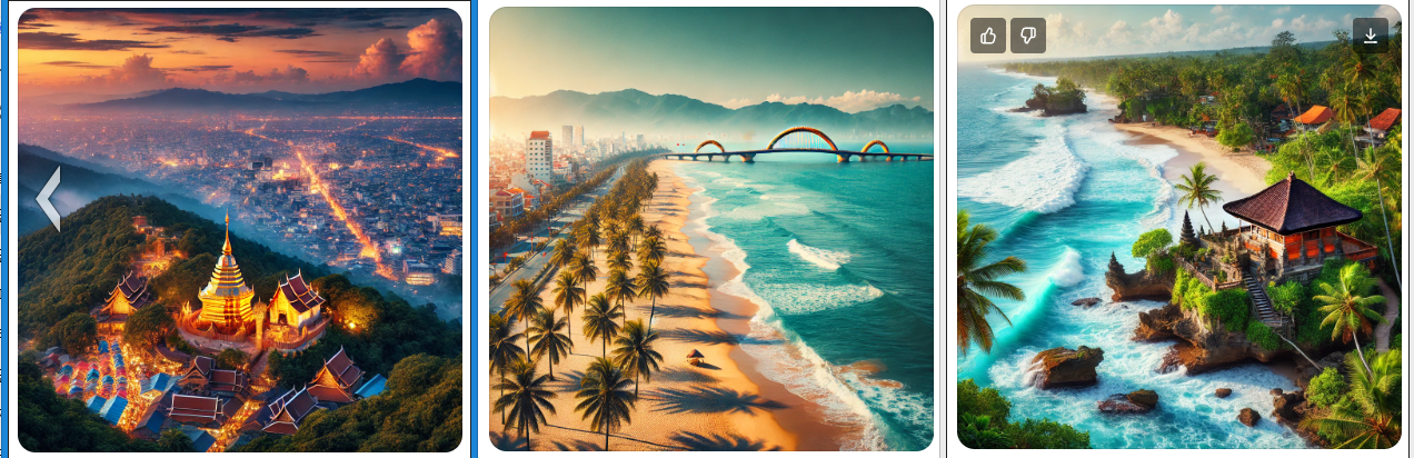 태국(치앙마이),베트남(다낭),인도네시아(발리) 이미지