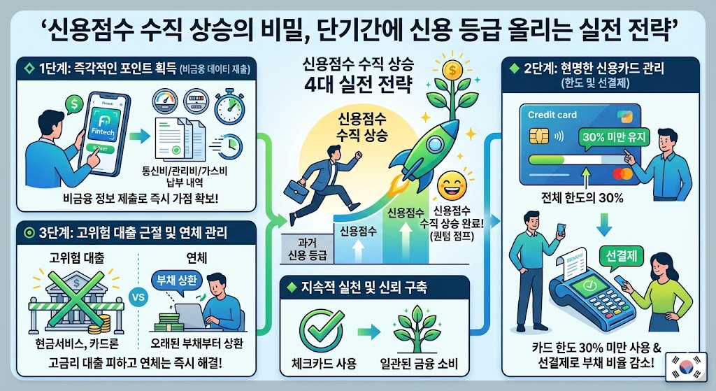 신용점수 수직 상승의 비밀, 단기간에 신용 등급 올리는 실전 전략
