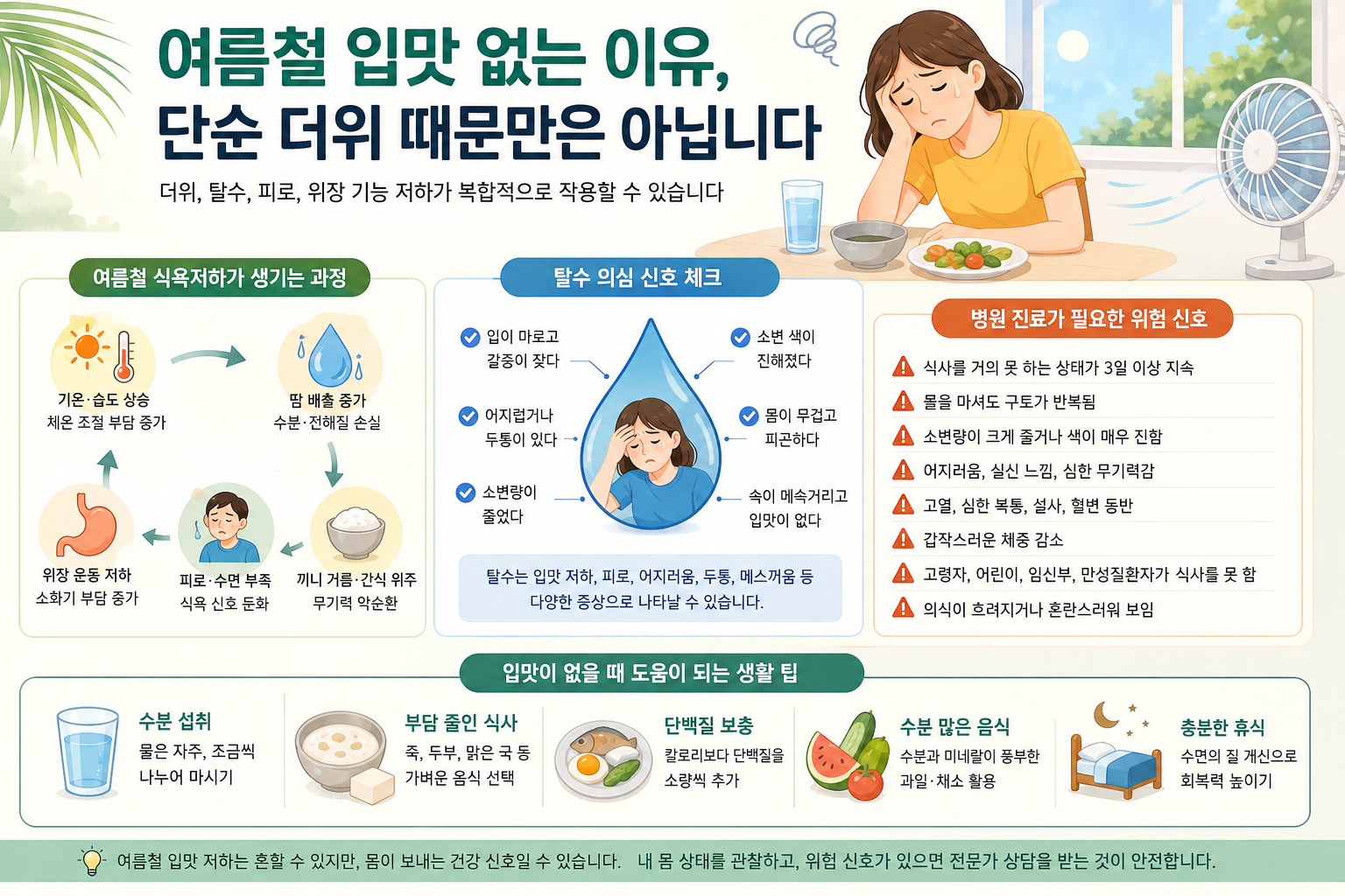 더워지면 밥맛 없어지는 이유와 식욕 회복 생활법