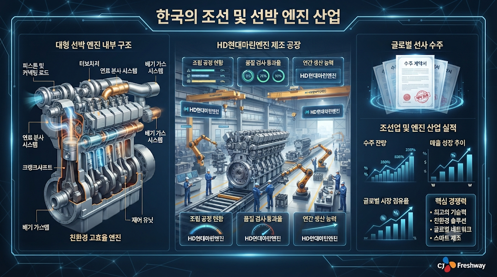 HD현대마린엔진 선박용 엔진과 실적&middot;수주 분석 이미지