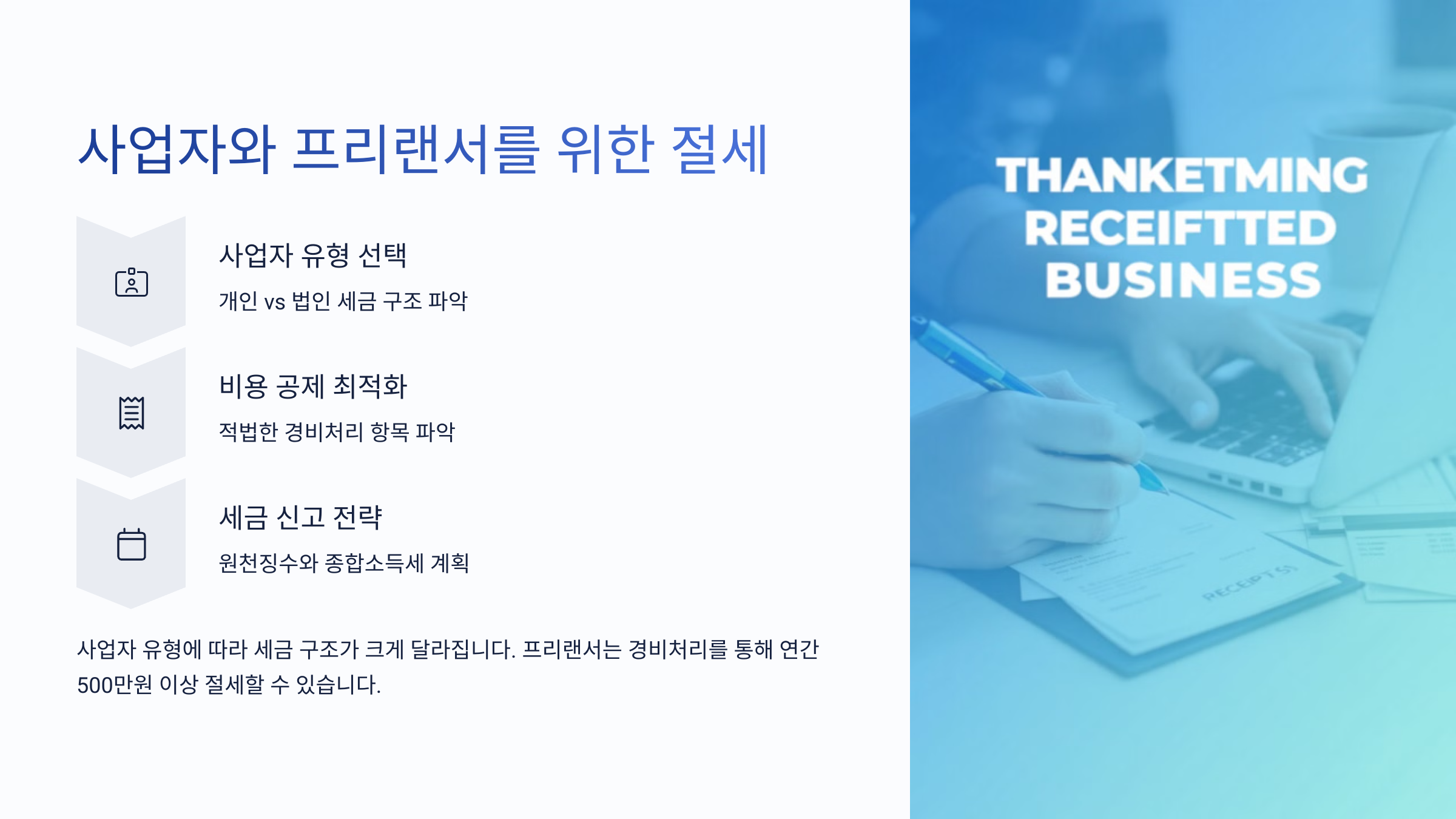 사업자와 프리랜서를 위한 절세