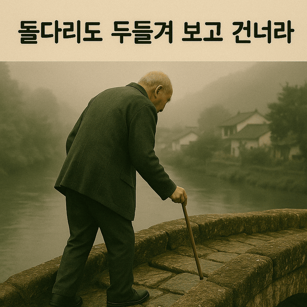 돌다리도 두들겨 보고 건너라