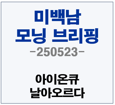 미백남 모닝브리핑 아이온큐 날다