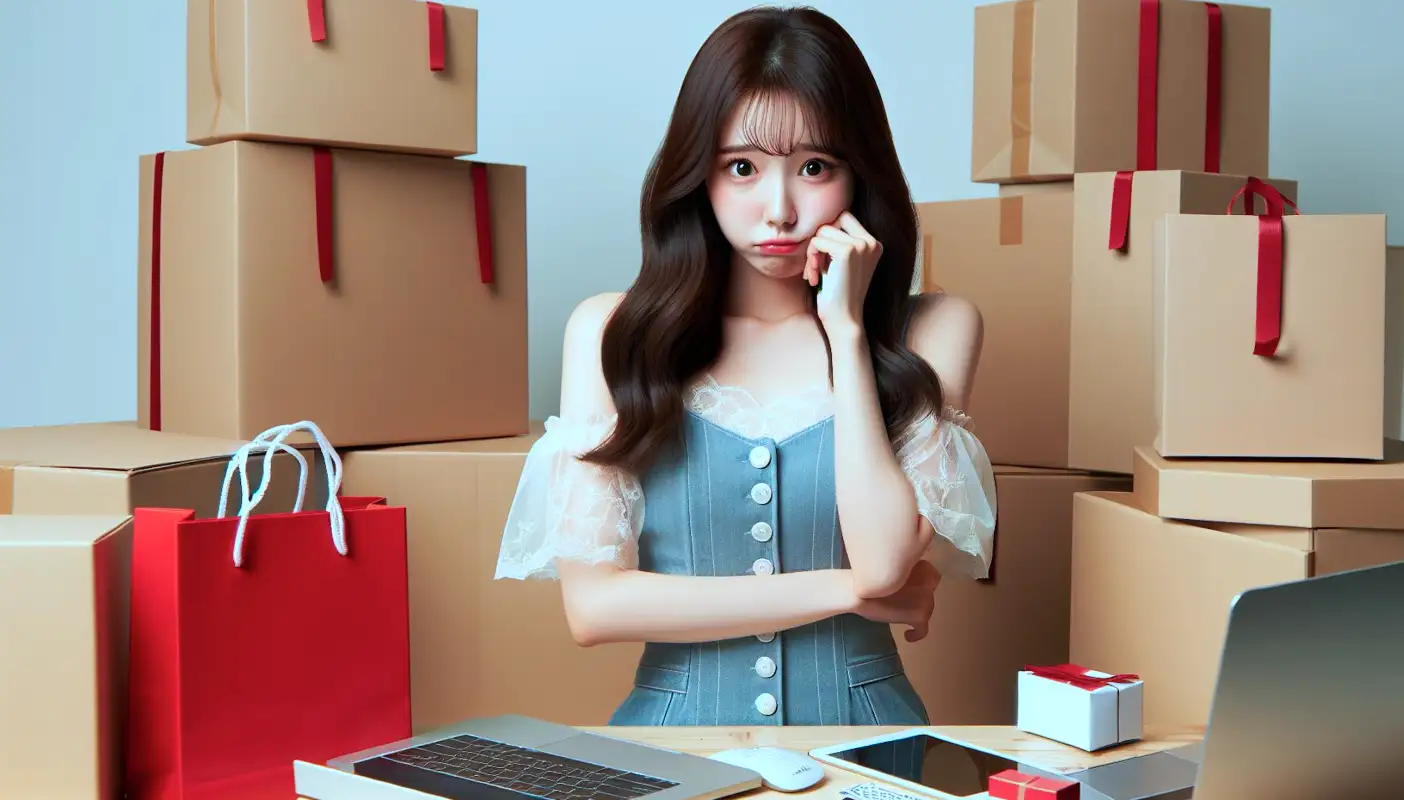 타오바오-가입해서-해외직구하는-여성의-모습