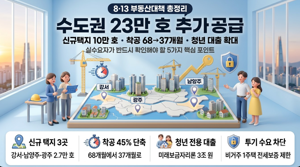 813 부동산대책 수도권 23만호