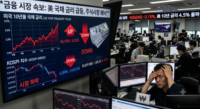 미국 채권 금리 급등으로 흔들리는 주식 시장과 투자 대응 전략 설명 이미지