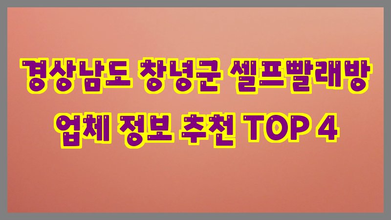 경상남도 창녕군 셀프빨래방