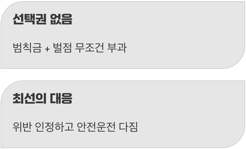 경찰관에게 직접 단속되었다면?