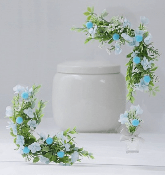 납골당 꾸미기 꽃 리스 조화