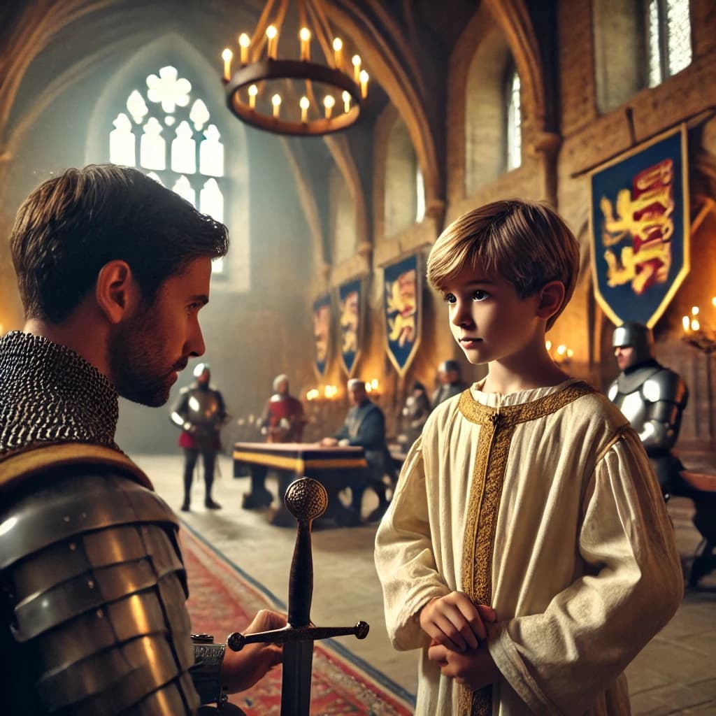 중세 유럽 봉건사회 시종(Page)이 교육받는 모습