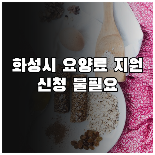 2025 화성시 장기요양보험료도 지원..