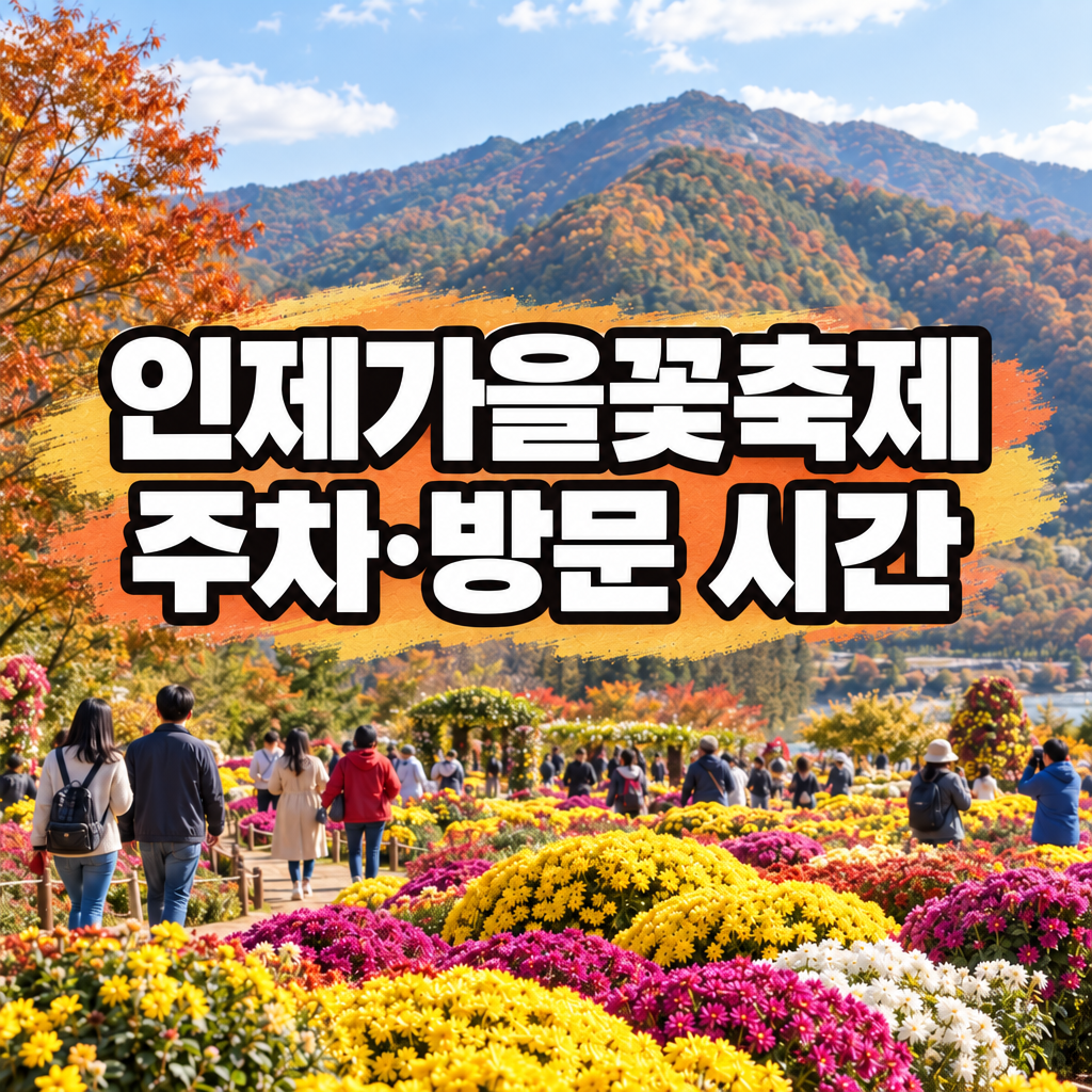 인제가을꽃축제 주차와 덜 붐비는 방문 시간