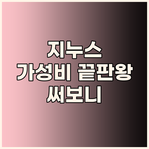 가성비 끝판왕 지누스 그린티 플러스 