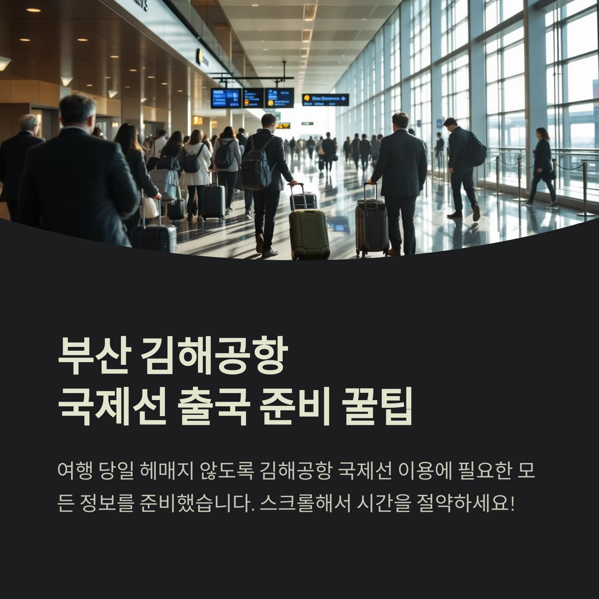부산 김해공항 국제선 꿀팁 정리, 출국 준비 완전판