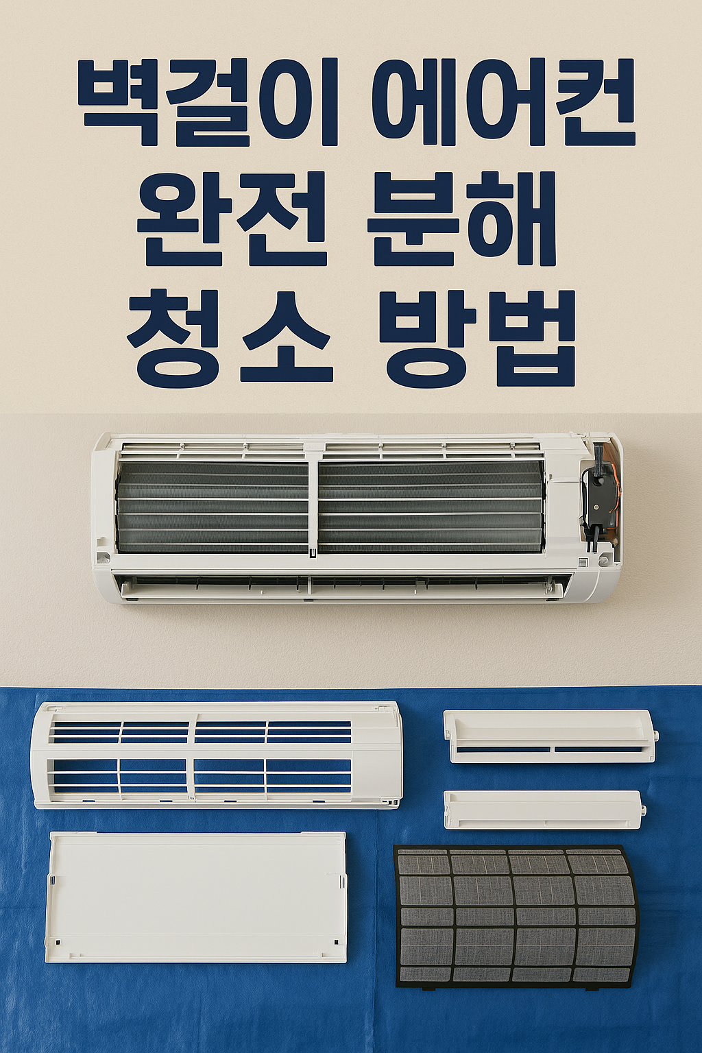 벽걸이 에어컨 완전 분해 청소 방법