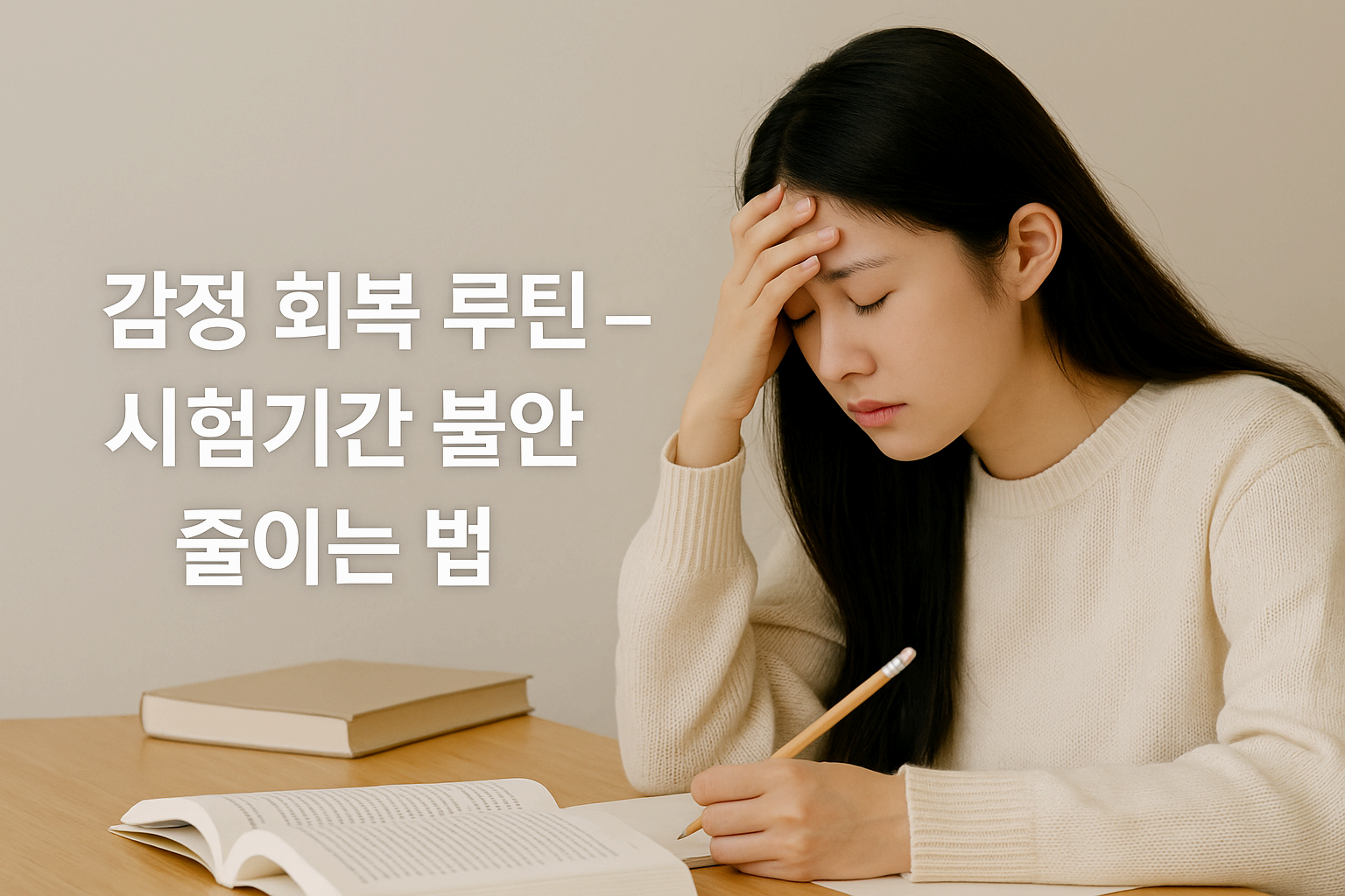 감정 회복 루틴 &ndash; 시험기간 불안 줄이는 법