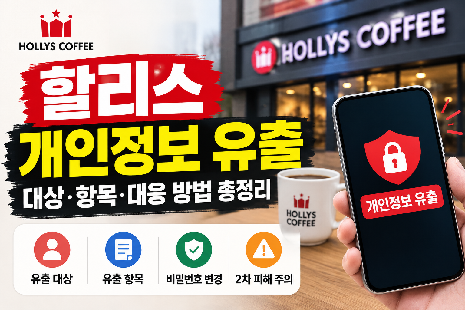 [2026 최신] 할리스 개인정보 유출 총정리｜유출 대상&middot;항목&middot;비밀번호 변경 방법