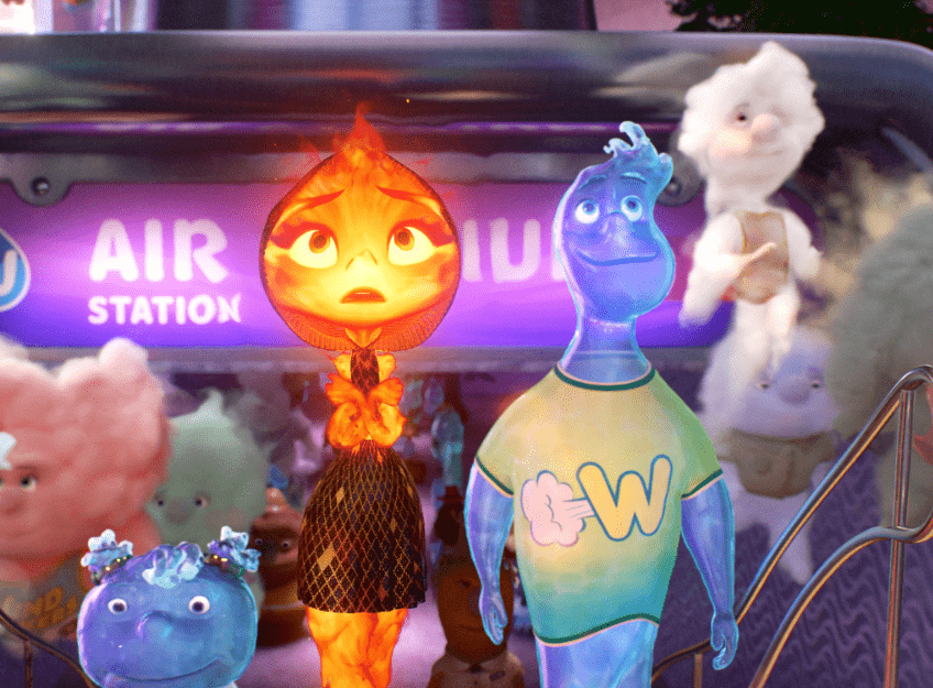 엠버와-웨이드가-경기를-보러-가는-장면