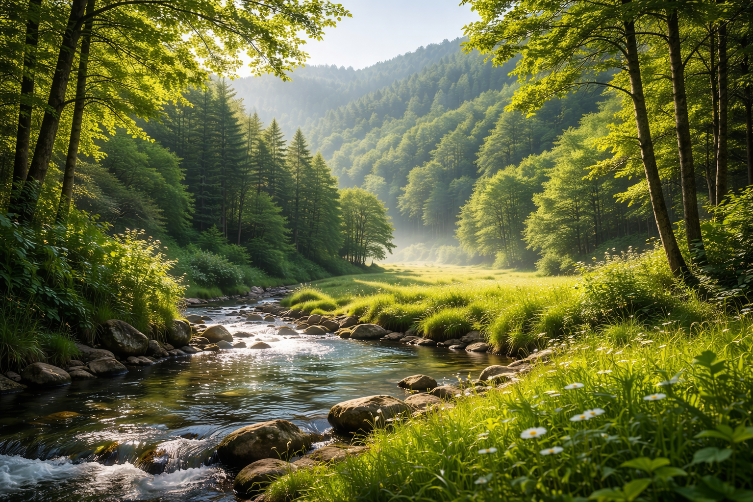 집중력에 좋은 초록초록한 숲과 자연사진