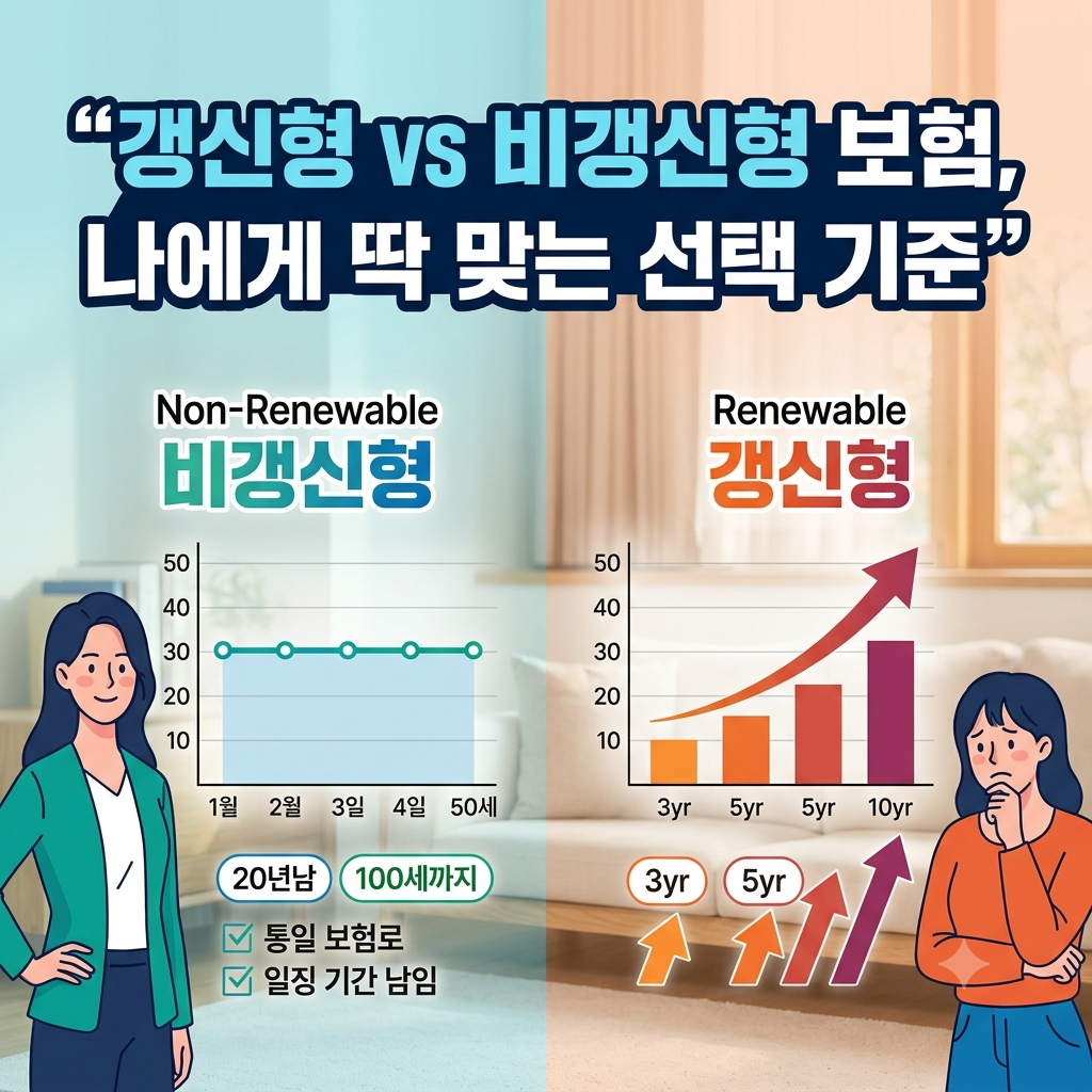 갱신형 vs 비갱신형 보험, 나에게 딱 맞는 선택 기준