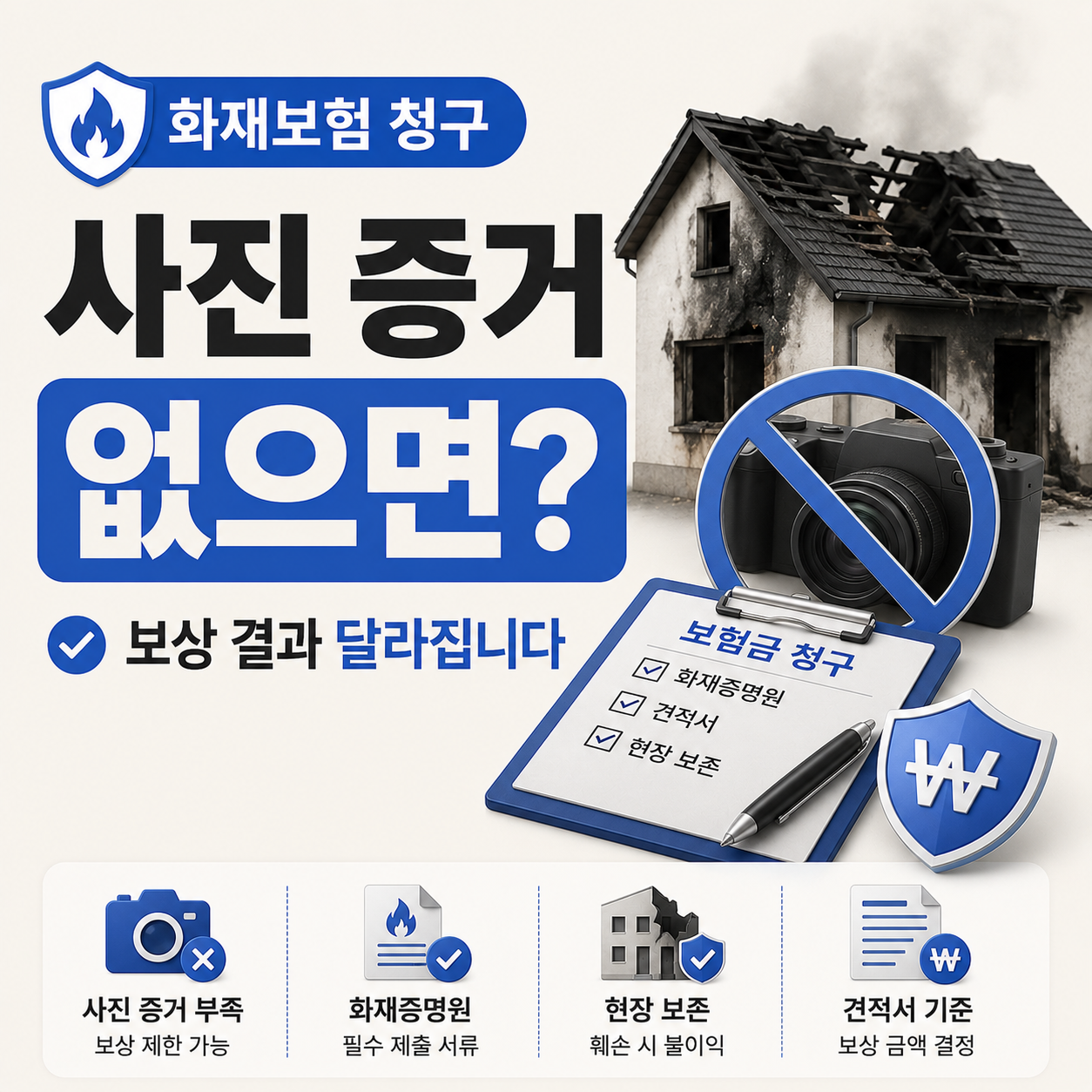 화재 후 현장 사진 없을 때 보험 보상 달라지는 기준 안내