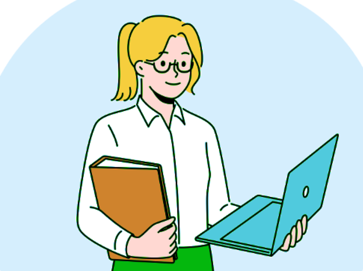 일하는 여성 일러스트