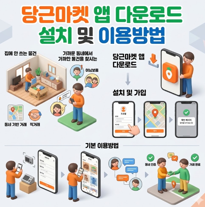 당근마켓 앱 다운로드 설치 및 이용방법