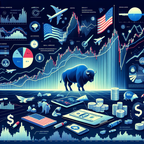 미국 주식 시장의 변동성과 주요 지표를 나타낸 시각적 그래프