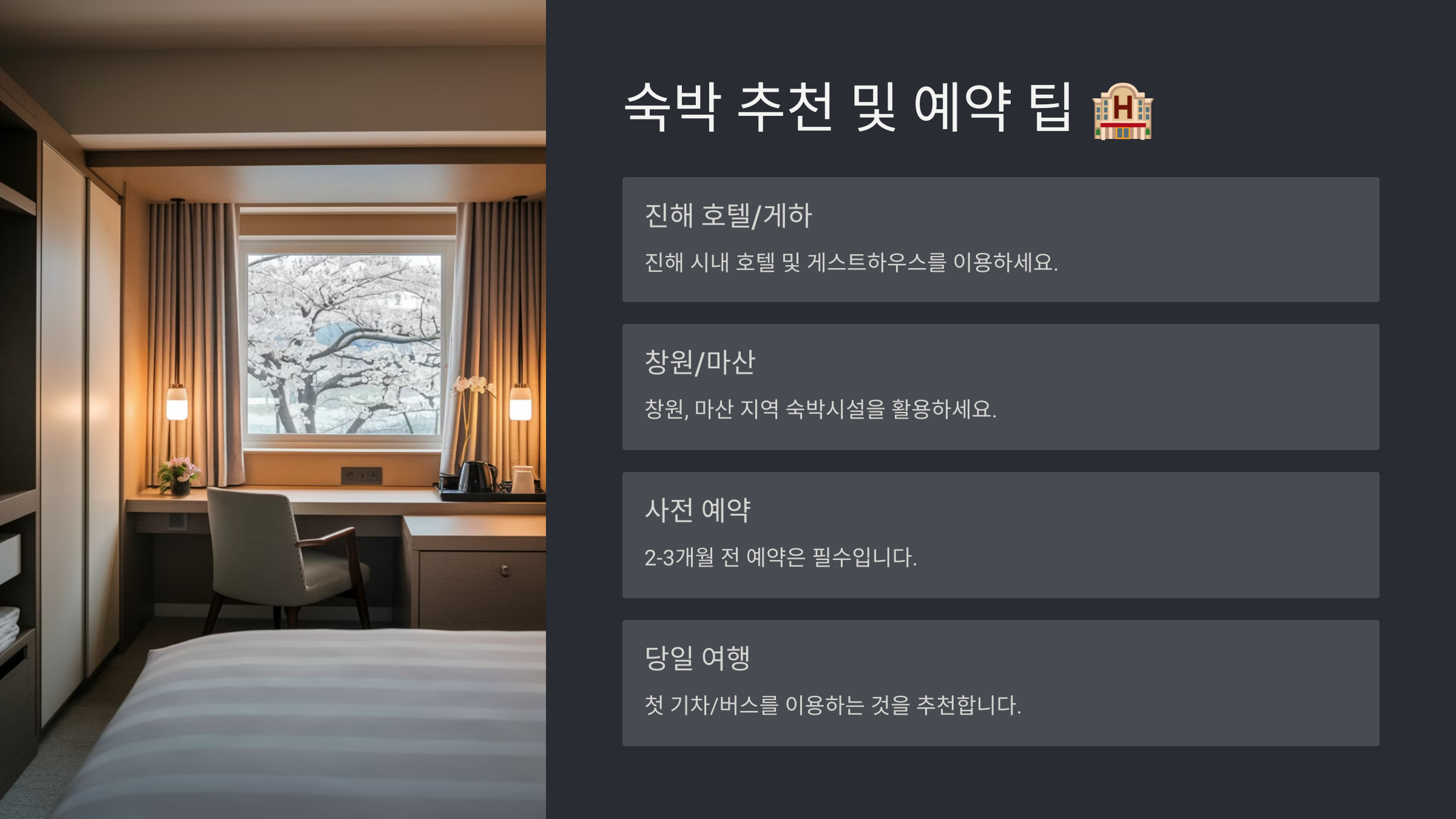 진해 군항제 벚꽃 축제 완벽 가이드