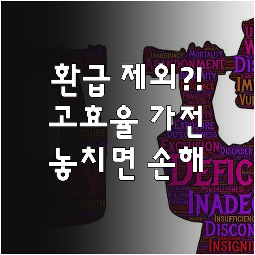 고효율 가전 환급 제외 대상 및 유의..